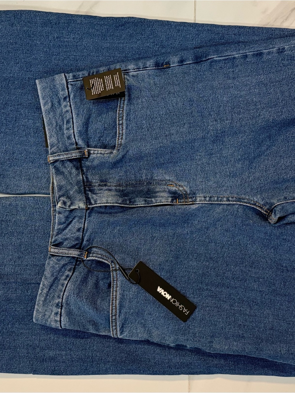 Fashion Nova Woman’s Dark Blue Wide leg Jeans